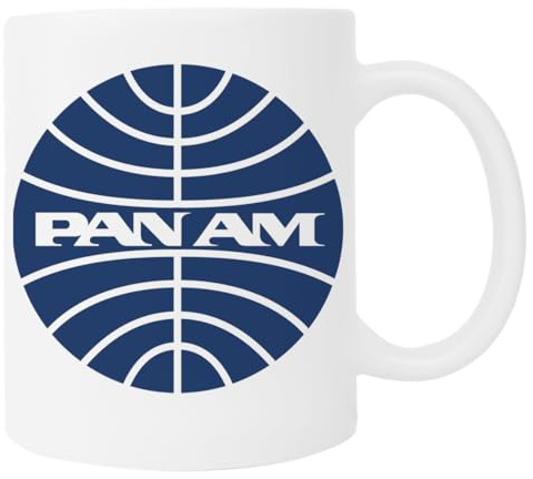 Pan Am Mid 1950s Globe Inverted Weiße Tasse Kaffeetasse Aus Keramik