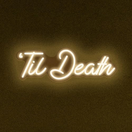 Til Tod Liebe LED Neon Hochzeit Party Dekoration Set Vorschlag Geständnis Arrangement Neonschild USB betriebene Bar Wanddekoration (15,75*5,9)