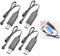 4Pcs 3.7V Drone USB Charger Cable Set with SM-2P Connector Plug Lithium Battery USB Charging with LED Indicator Cable 500mA Output Charging Cord for RC Toys Drone Car TANK Trucks Trains Boat