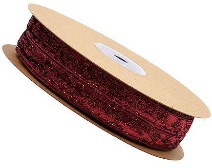 Hohopeti 20 M 1 Cm Breites Stoffband Beflocktes Geschenkband Für Hochzeitsfeiern Projekte Heimdekoration