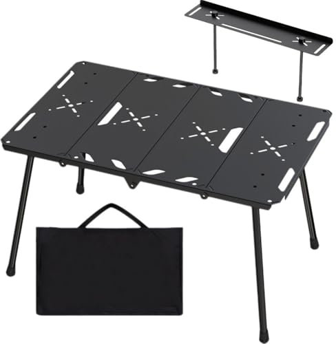 Tragbarer Campingtisch, Leichter Klapptisch Aluminium-tischplatte Und Tragetasche, Perfekt Für Picknick Im Freien, Kochen, Wandern, Angeln