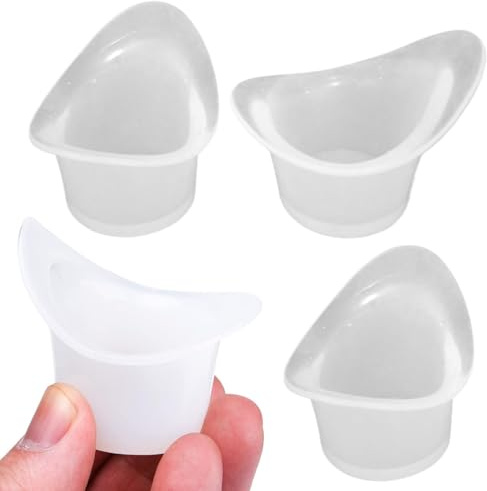 4 Piece Eye Wash Cup Set - Reusable 8ml Silicone Cups for Eye Rinsing, Cleansing & Refreshing, Travel-Friendly