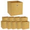 Murago - 10er Set Faltbox ca. 30x30x30 cm Gelb - Würfel Aufbewahrungsbox faltbar Aufbewahrungskörbe Einschub Korb Boxen Box Stoff Senfgelb für Deko Einrichtung Büro Wohnzimmer Regalkorb Klappbox