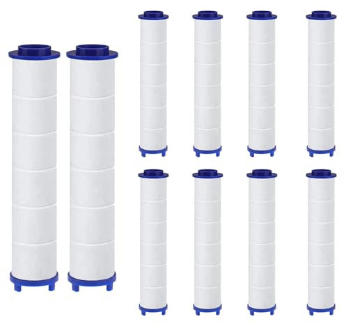 10 filtros de algodón PP para alcachofa de ducha, eliminación de residuos de cloro, cartucho de sedimentos filtrados, 9 x 2 cm, cartucho de sedimentos filtrados, núcleo de agua limpio universal (10,5