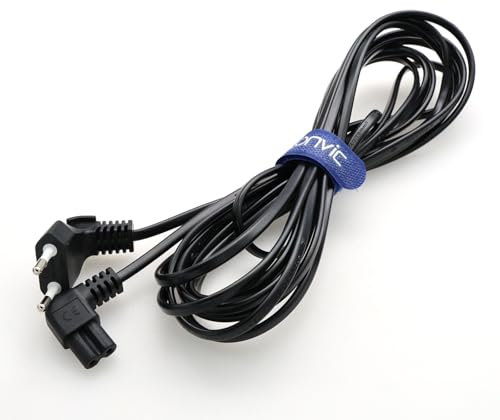 EONVIC Rechtwinkliger Eurostecker auf C7 Stromkabel, 250V 2.5A Stromkabel Stecker Typ C CEE 7/16 auf C7 für DELL Samsung Laptop Monitor LG Philips TV Kleingeräte Haushaltsgeräte 10M