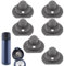BOXOB 6pcs Upper Lid Cover Gasket Replacement for Zojirushi Stainless Steel Mug 16oz 12oz, Silicone Lid Seal Ring Parts Leak-Proof Accessories Compatible with SM-K Series Water Bottle, BPA Free