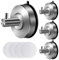 CGBE 4 Pezzi Ganci Ventosa Bagno, Ganci a Ventosa Super Resistenti Senza Foratura in Acciaio Inox 304, Carico 5KG, Porta Asciugamani con Ventosa Impermeabile e Riutilizzabile per Bagno Cucina