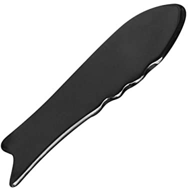 UTHCLO Horn Gua Sha Schabebrett Fischform Natürliches Horn Massagebrett Für Gesicht Körper Ergonomisch Glatte Oberfläche Vielseitiges Scrapping Tool Für Hautpflege Und Entspannung
