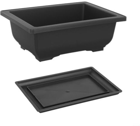 Mehrzweck-Blumentopf aus Kunststoff mit Tablett, violettes Sand-Design, nordisches Dekor (Nr. 2)