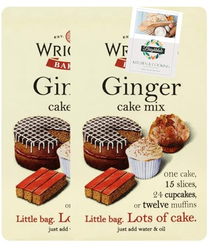 Cake Mix Bundle with Wrights Ginger Cake Mix 500g 2 Pack + Brightdale Kitchen Booklet