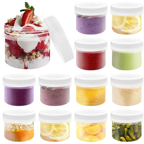 Wanheart 20 Stück Dessertbecher mit Deckel – 160ml PP Eiscreme Becher, Wiederverwendbar & Gefriergeeignet, Joghurt Pudding Mousse Behälter mit Deckel, Ideal für Kinder, Party, Picknick, Küche
