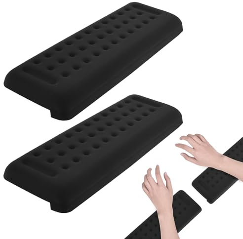 2 Stück Handgelenkauflage 10,5x30,8cm Armauflage Schreibtisch L-Förmig Rutschfest Atmungsaktiv Ergonomisches Design Langlebig Ellenbogenschoner für Büro Zuhause
