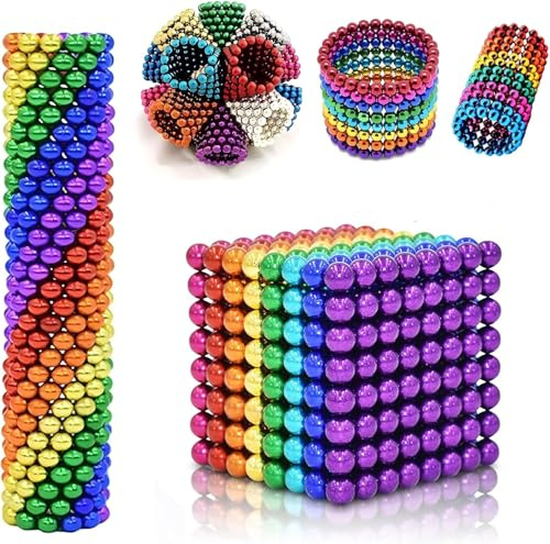 HMifjUM Magnetic Balls Fidget Toys for Adults & Teens - Textured Silicone Stress Relief Toy for for Fingers Hands, Silicone Textures Gadgets Office Desk Toy,Travel Toy (512PCS)