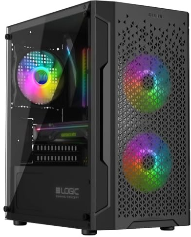 GER-POL PC Gaming | AMD RYZEN 7 5700X + GEFORCE RTX 5060 + 32GB RAM + 1TB M.2 NVME | Windows 11 | Computer RGB