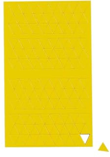 MAUL Magnetsymbole Dreieck 180 gelbe Zeichen beschriftbar | für Planung & Organisation, klare gelbe Markierung, individuell beschriftbar, sicherer Halt auf Tafeln, Vorrat mit 180 Stück