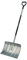 Freund Victoria 259197 Aluminium Schneeschieber mit Stahlkante (Schneeschaufel Blattmaße 50x35 cm, Alu-Stiel mit D-Griff, Kunststoffblatt mit erhöhtem Seitenrand, Stiellänge 125 cm) 97057, silber