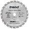 Trend Lame de Scie Circulaire sans Fil pour Bois, 165 mm de Diamètre, 15,88 mm d'Alésage, 24 Dents, TCT, 1,6 mm de Trait de Scie, +15° Crochet, CSB/16524TC
