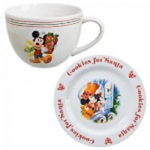 Disney Store Cookies for Santa Assiette Mug Mickey Mouse Pluto Retired New