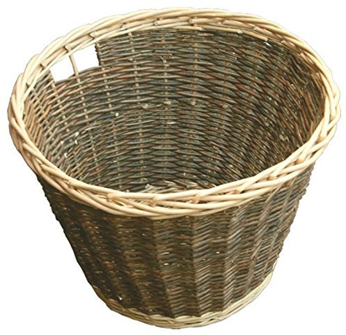 Red Hamper Round Rustic Log Basket, Wicker, Brown, 50 x 50 x 38 cm