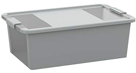 Kis 8453000 0594 01 Aufbewahrungsbox Bi Box, 26 L, Plastik, grau/transparent, 55 x 35 x 19 cm
