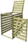vidaXL Cache-Poubelle Simple Abri de Poubelle de Jardin Déchets Bois Imprégné