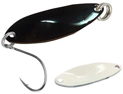 FTM Spoon Tango 1,8g - Forellenblinker zum Spinnfischen, Forellenköder zum Spinnangeln, Blinker für Forellen, Löffelblinker, Farbe:schwarz/braun