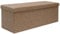DuneDesign Faltbare Sitzbank 110x38x38cm XXL Sitztruhe inkl. 2 Trennwände 120L Polsterbank Fußbank Leinen Hellbraun
