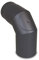 LANZZAS Rauchrohr Bogen 90° mit Tür - im Durchmesser Ø 130 mm - Farbe: gussgrau - Ofenrohr/Knie-Bogen