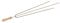 Food From Cyprus Set of 3 Stainless Steel Greek Cypriot Barbecue BBQ Grill Foukou Souvlaki Kebab 3-Prong Skewers with Wooden Handles