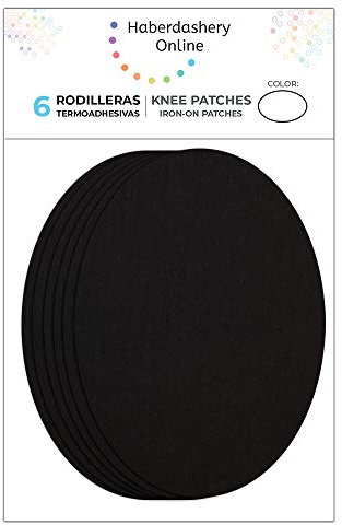 6 Patches zum aufbügeln farbe Schwarz. Bügeleisen Reparatursatz 10,5 x 8 cm. RK1