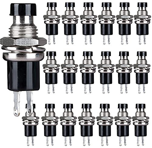CLDIY - Interruttore orario chiuso normale 1 A 250 V AC SPST a 2 poli, mini microgriglia nera