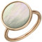 Jobo Damen-Ring aus 925 Sterling Silber rosegold vergoldet mit Perlmutt-Einlage Größe 60