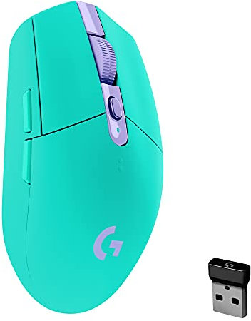 Logitech G305 LIGHTSPEED Ratón Gaming Inalámbrico, Sensor HERO, 12.000 DPI, Ligero, 6 Botones Programables, Batería de 250h, Memoria Integrada, Compatible con PC/Mac - Verde