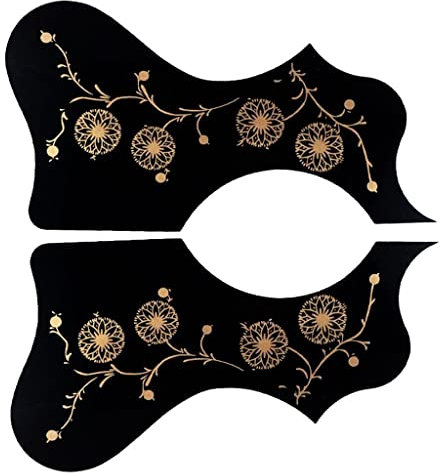 Almencla Gitarre Pickguard Scratch Platte für 40 und 41 Zoll Akustik Gitarre, Konzertgitarre, Westerngitarre, 2er Pack - Schwarz