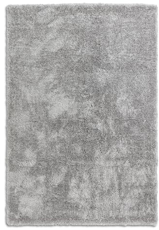 antistatischer Flur Teppich Heaven — Flauschiger Wohnzimmer Teppich — Zimmer Teppich mit weichem Flor — (80x150cm, hellgrau)