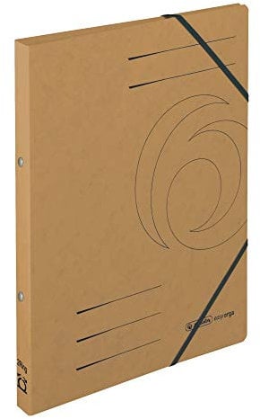Herlitz Ringhefter Quality, A4, Karton, braun, 2 Ring-Mechanik, Rückenbreite 25 mm, 5 Stück