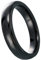 PAURO Damen Ring Keramik 4Mm Comfort Fit Hochzeitsband Einfachen Poliert Schwarz Größe 57