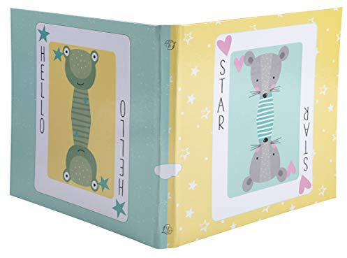 Exacompta 16113E Premium Fotoalbum Hello Star mit 30 weißen Seiten und Doppelcover, perfekt für Ihre Fotos Kinderfotos Babyfotos zum selbstgestalten Fotobuch Spiralalbum Einsteckalbum gelb|grün