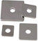 BOZONLI Vierkantscheibe, Quadratische Unterlegscheibe, Quadratische Unterlegscheiben mit Rundem Loch aus Edelstahl, M4×16×1,50 Stück