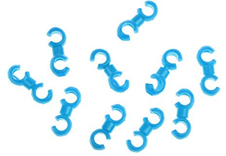 Fahrrad-Kabel-Clip, Bremskabel, S-Haken, drehbare Schnalle, Bremse, Blau, 10 Stück