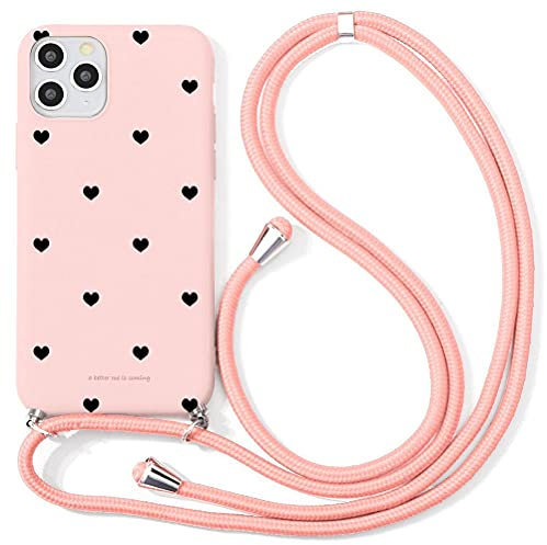Yoedge für Samsung Galaxy A5 2017 Handy Hülle Silikon Schutzhülle Handyhülle Necklace mit Kordel zum Umhängen Handykette Schnur Bumper Case Hülle Kompatibel mit Samsung A5 2017 5,2 Zoll, Herz