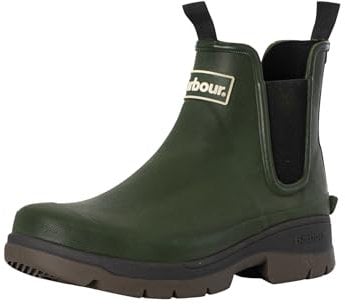 Barbour Uomo Stivali Di Gomma Nimbus, Olive, 43 EU