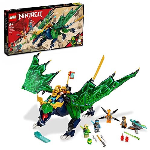 LEGO 71766 NINJAGO Lloyds legendärer Drache, Spielzeug für Jungen und Mädchen ab 8 Jahren mit Drachen- und Schlangen-Figuren