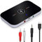 TFUFR Bluetooth 5.0 Transmitter Receiver 2 in 1 Adapter, Bluetooth Audio Adapter AUX 3.5mm Jack RCA Stereo Music Wireless Adapter for Car Headphone Speaker TV PC