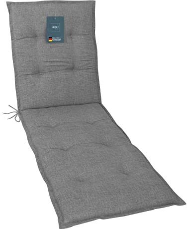 LILENO HOME Sonnenliege Auflage als [1er Set - Rollliege] in Hellgrau - Gartenliegen Auflage perfekt für Strandliege - Polster Auflage für Gartenliege (190x60x6cm)
