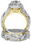 Jeulia 4 Karat Damen Ring 925 Sterling Silber Hochzeitssets Rose gold Rundschliff Halo Verlobungsring Weiß Diamantband CZ Solitaire ​Jahrestag Verlobungsring (66（21.0）, Gold)