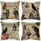 OCEUMACO Leinen Kissenbezug 40x40 Herbst Halloween Totenkopf Kissenhülle 4er Set Sofakissen Dekokissen Bezug für Couch Sofa Eule Kürbis Kissen Kissenbezüge Outdoor Deko Zierkissen Couchkissen