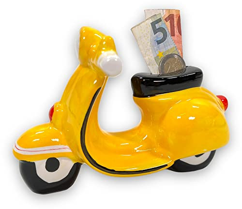 BUSDUGA 4042 Sparkasse Roller Spardose 20x13x11cm Alternative zum Sparschwein Geschenkidee (GELB)
