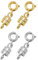 4 Pack Magnetic Necklace Clasps and Closures Magnetic Jewelry Clasps Connector Locking Magnetic Jewelry Clasp Converters for Jewelry Bracelet Necklace Making (2CM Gold&Silver)