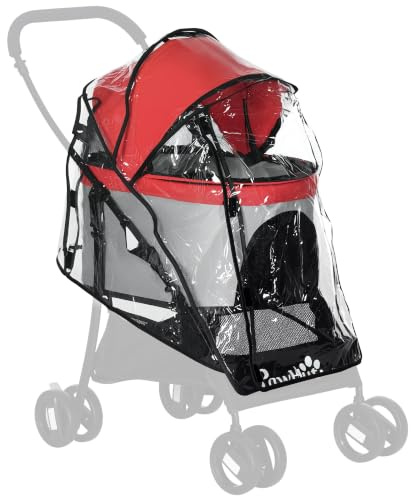 PawHut Regenschutz für Hundewagen/Buggy mit vorderem & hinterem Eingang | 0